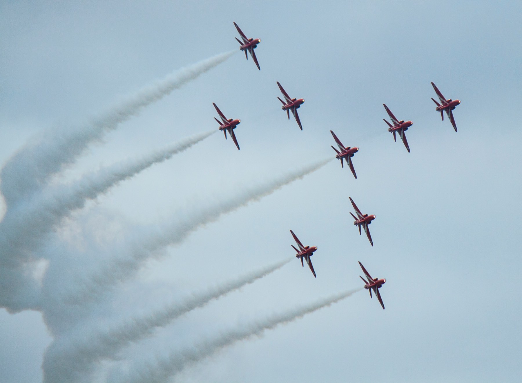 Red Arrows in formation